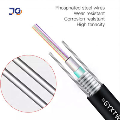 2 4 6 8 16 24 Aerial Armored Outdoor Fiber Optic Cable Gyxtw 1km g652d Single Mode 12 Core