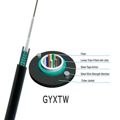 1310nm في الهواء الطلق كابل الألياف البصرية 4 6 8 12 النوى GYXTW